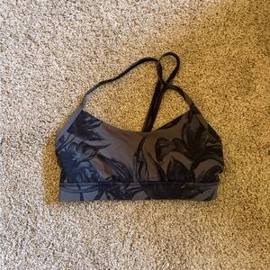 Lululemon Black Floral Sports Bra